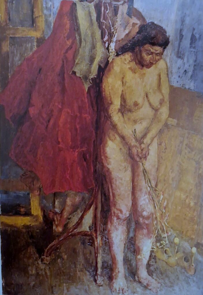 Nudo con fiori
